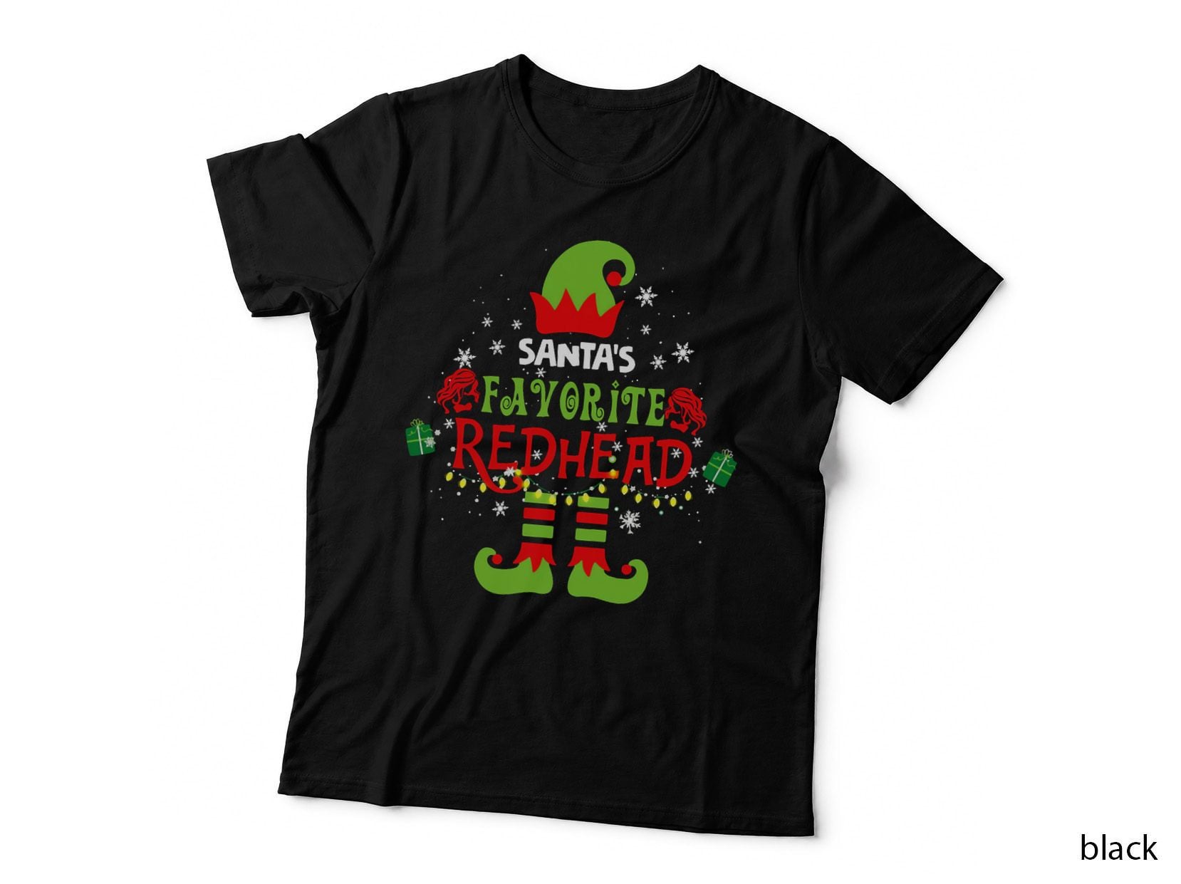 Santa's Favorite Redhead - Funny Redhead Christmas Gift Crewneck Sweatshirt