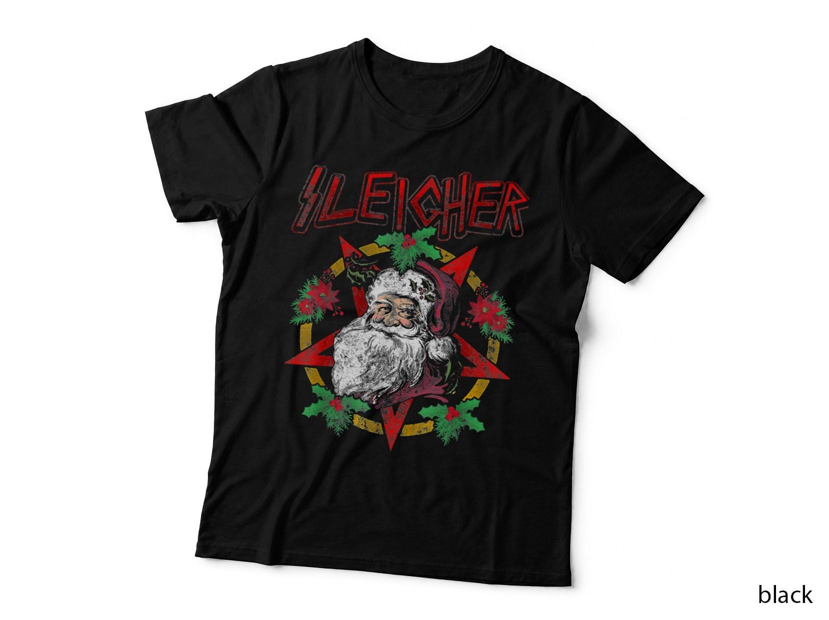 Sleigher Heavy Metal Santa Claus Christmas Xmas Classic T-Shirt