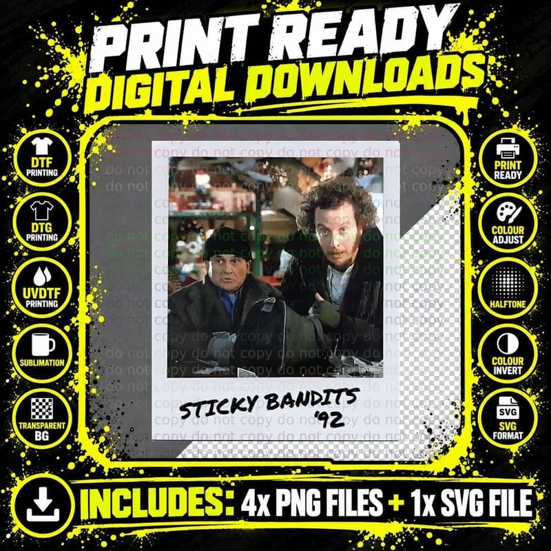 Sticky Bandits Crewneck Sweatshirt T-Shirt Png SVG Digital Bundle