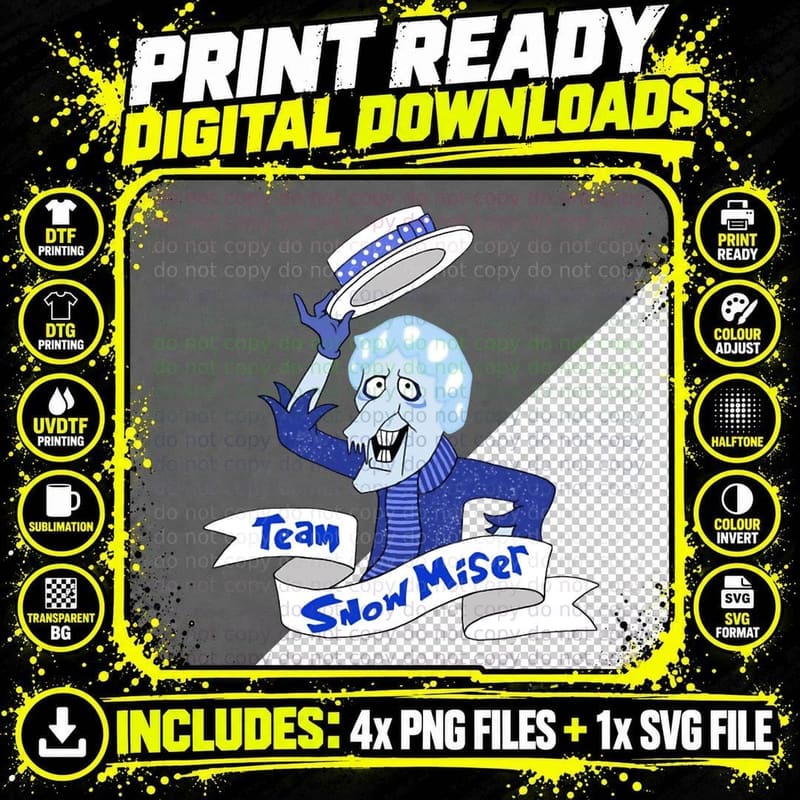 Team Snow Miser Crewneck Sweatshirt T-Shirt Png SVG Digital Bundle