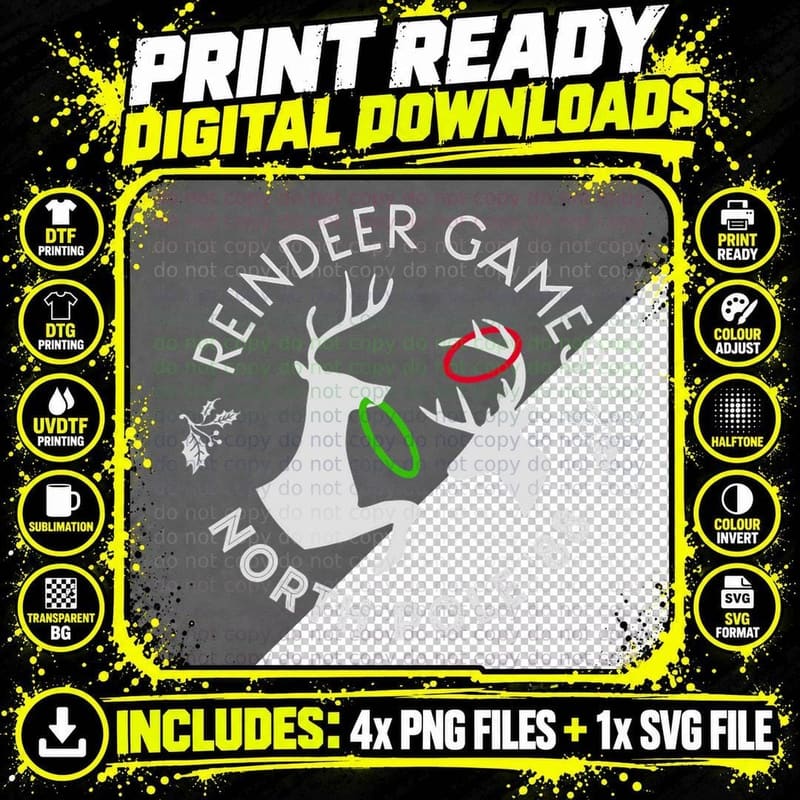 The Reindeer Games T-Shirt Png SVG Digital Bundle