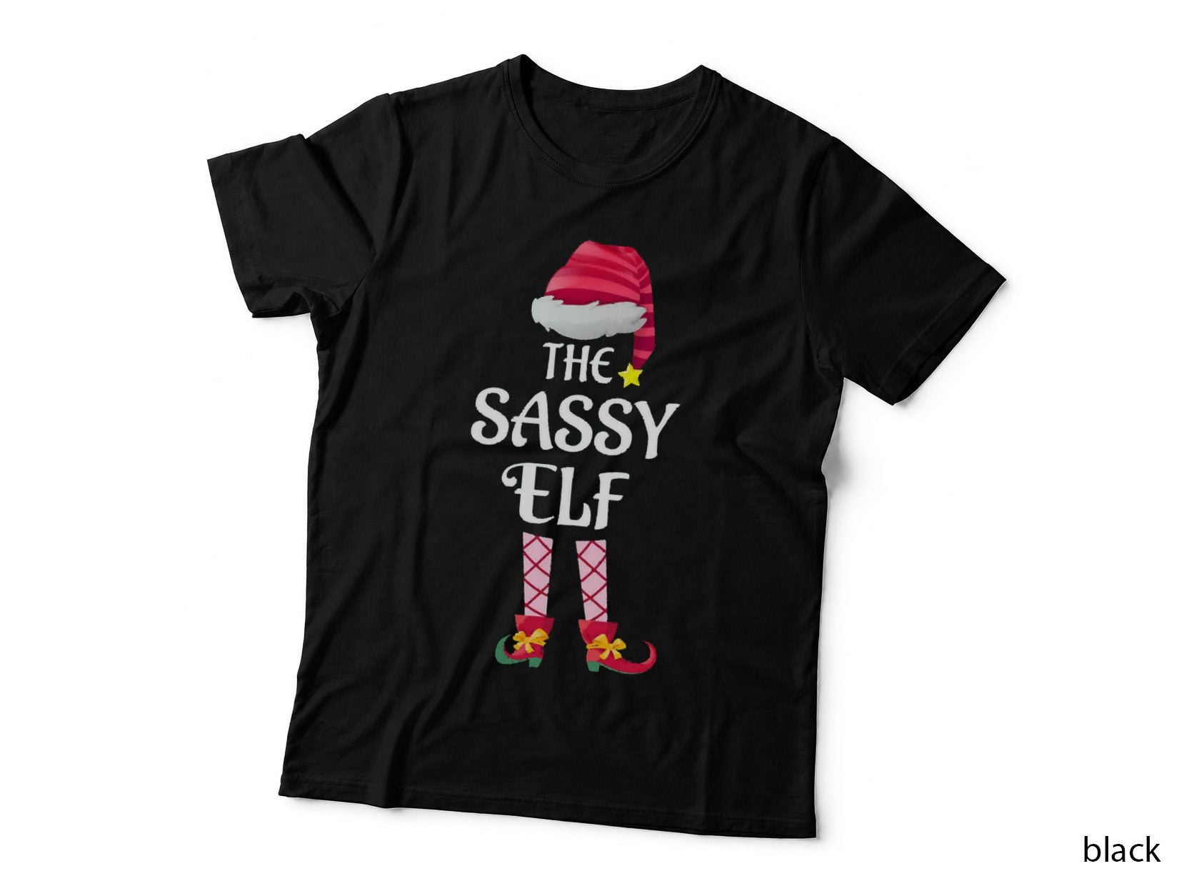 The Sassy Elf Christmas Matching Pajama Family Party Gift Crewneck Sweatshirt