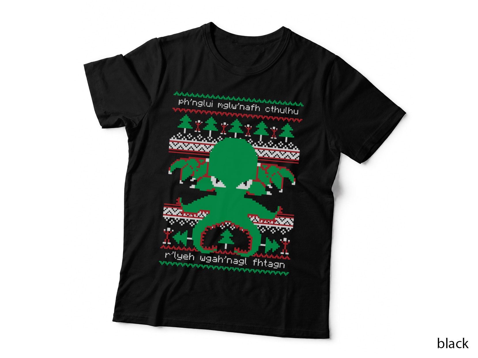 Ugly Christmas Sweater Cthulhu T-Shirt
