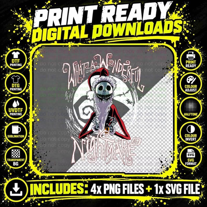 Wonderfull Nightmare Crewneck Sweatshirt T-Shirt Png SVG Digital Bundle