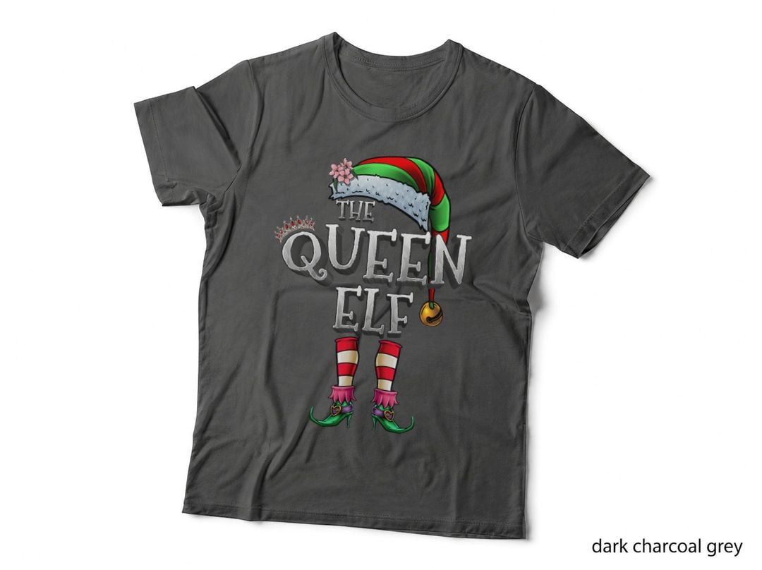 The Queen Elf Matching Family Christmas Elf Women Girl T-Shirt