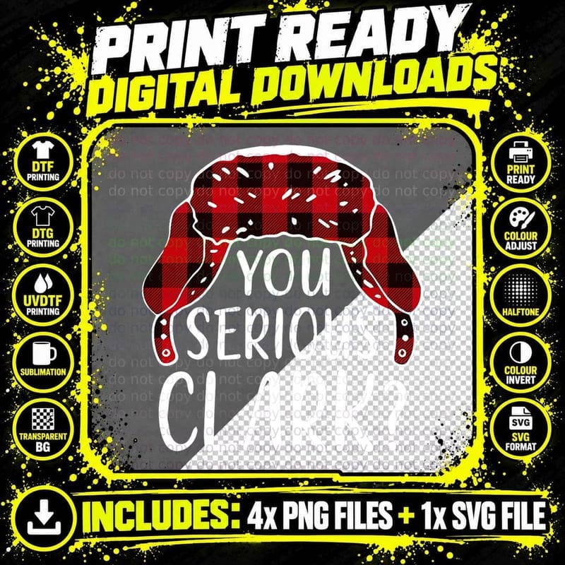 You Serious Clark Christmas Vacation Ugly Sweater Xmas Png SVG Digital Bundle
