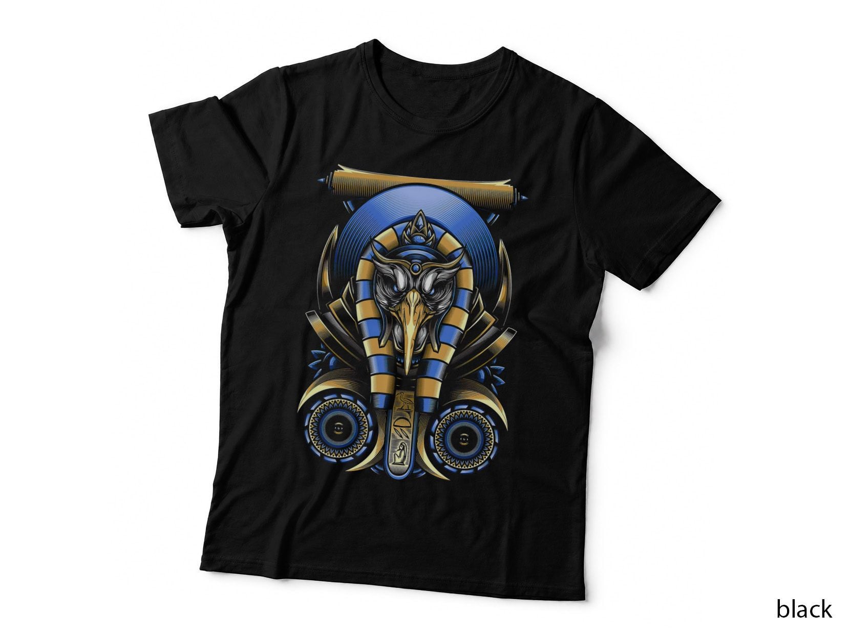 Egyptian Pharaoh Mask Gold Blue T-Shirt