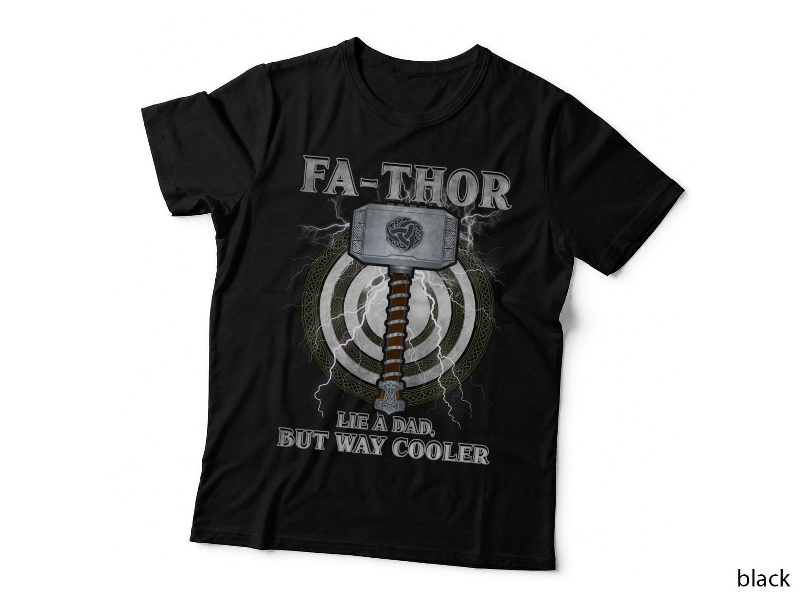 Fa-Thor Hammer T-Shirt, Norse Mythology Apparel, Viking Warrior Style