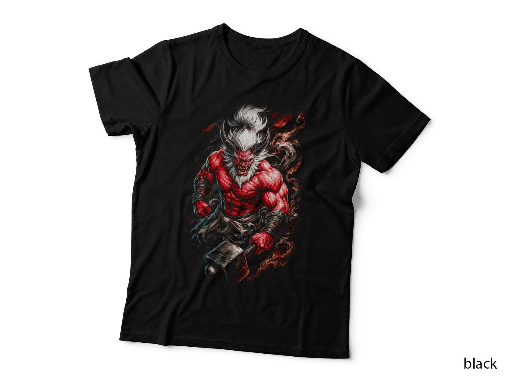 Female Samurai T-Shirt, Halftone Japanese Warrior Graphic Tee