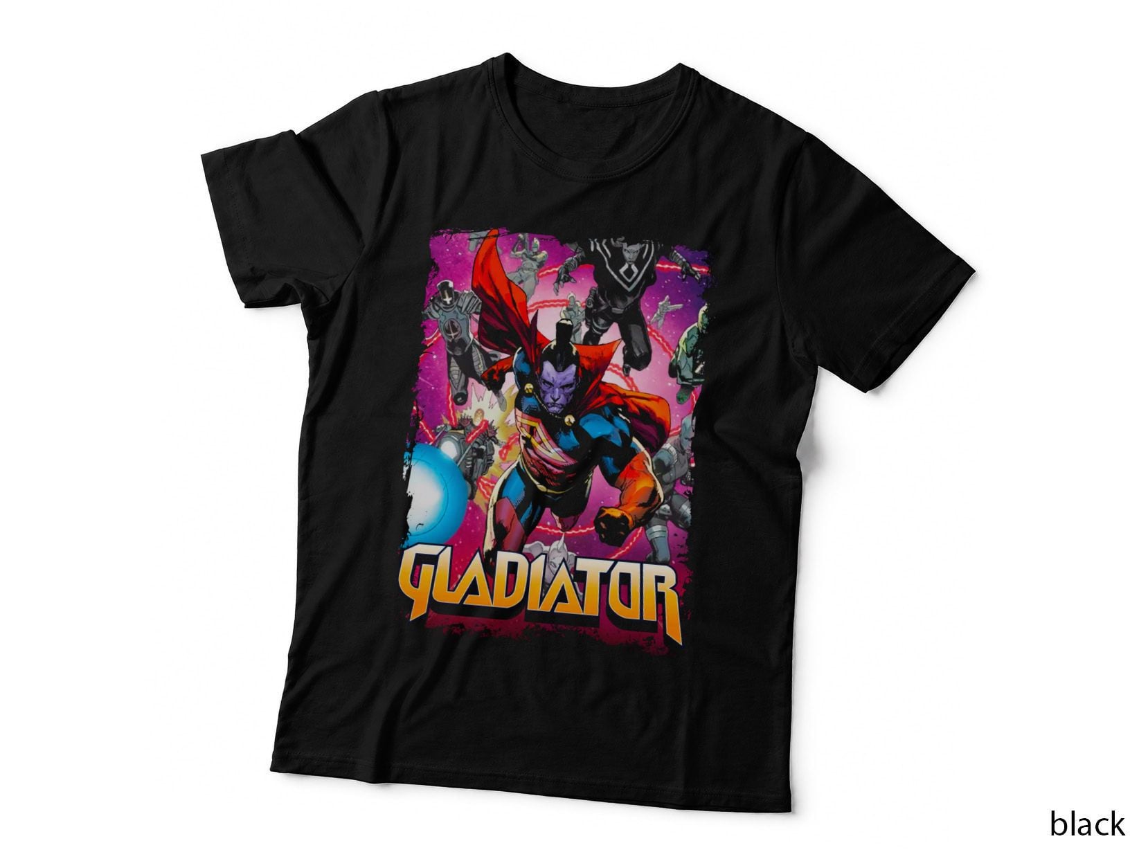 Gladiator Group Characters Pink Halftone T-Shirt