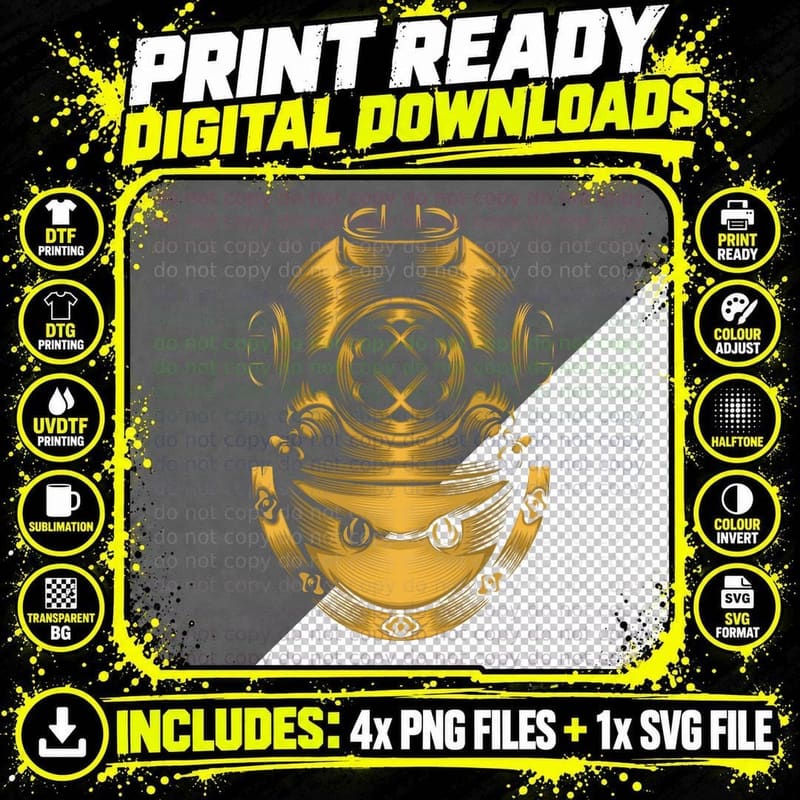 Golden Warrior Gold Helmet Ornate Samurai T-Shirt Png SVG Digital Bundle