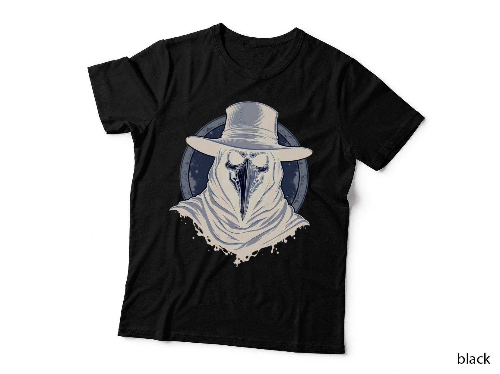Historical Plague Doctor Mask Mysterious Avian Shape Unique Medieval T-Shirt