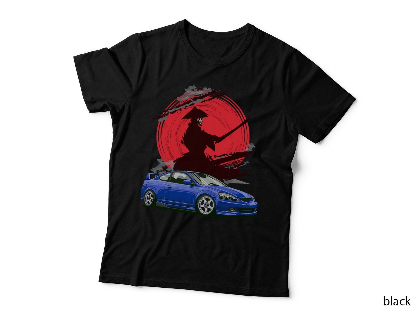 JDM RSX Auto Tuning Japan Samurai Sun Drift T-Shirt