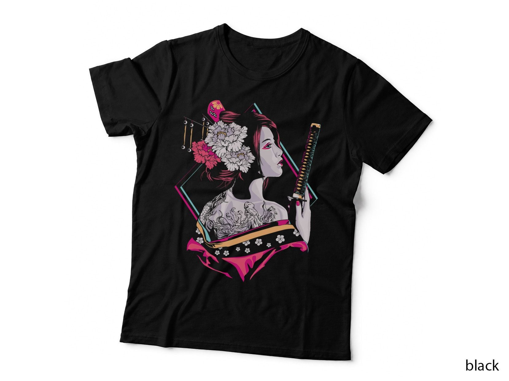 Japanese Culture Samurai Cherry Blossom Sakura T-Shirt