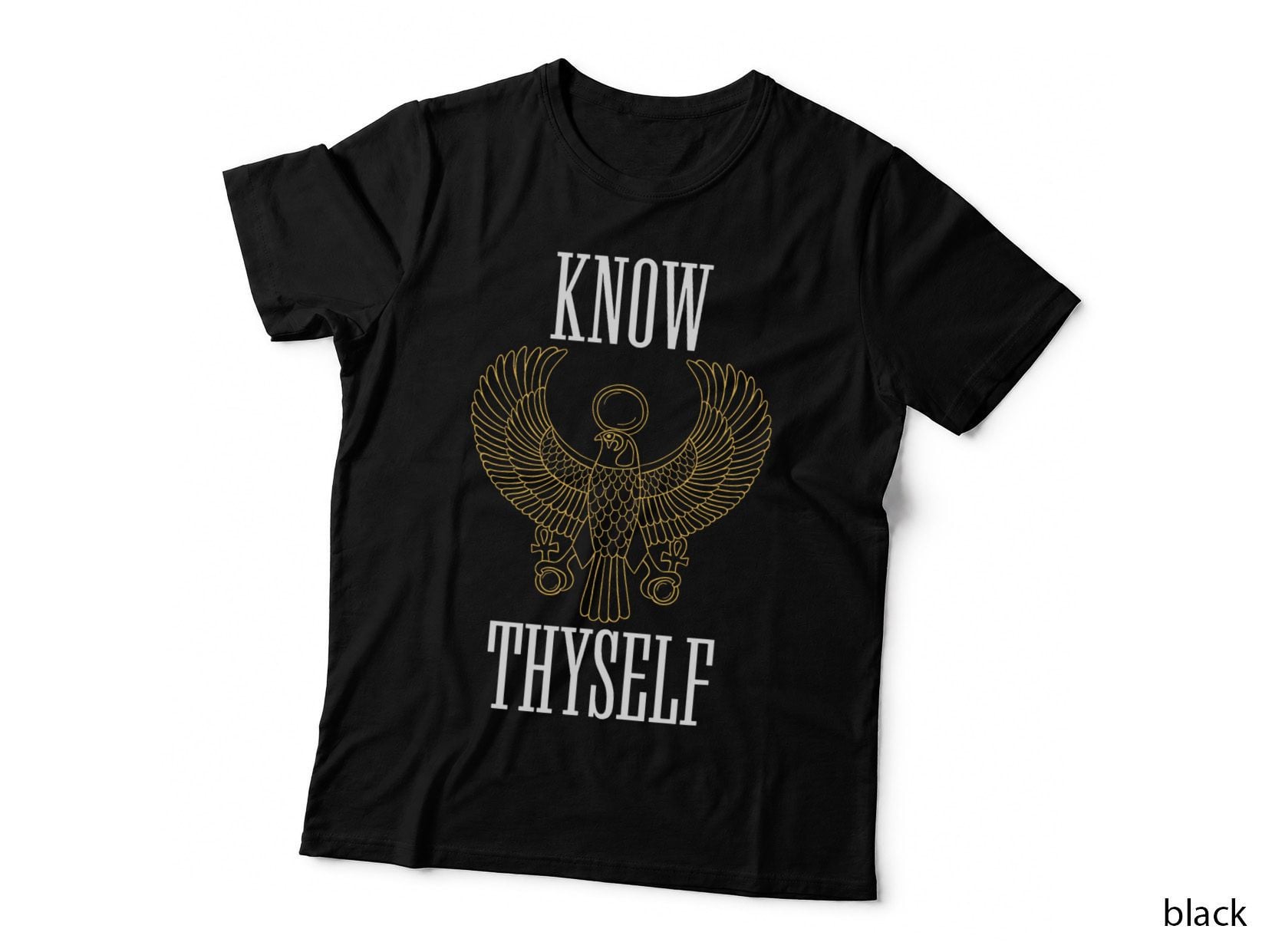 Know Thyself Ancient Egyptian God Horus Kemetic Ankh Gift T-Shirt