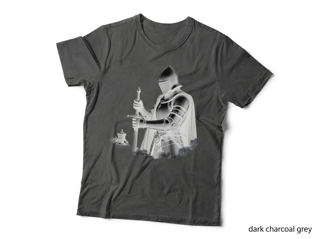 Medieval Knight Polishing Sword T-Shirt