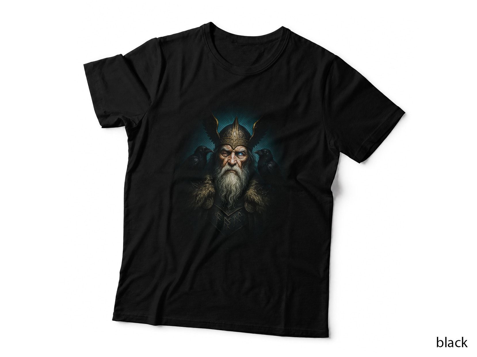 Odin Wise and Powerful T-Shirt, Norse Mythology Print, Viking Warrior Tee