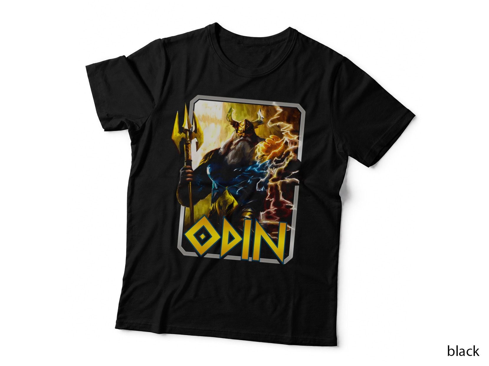 Odin Yellow Gold Lightning God Warrior T-Shirt