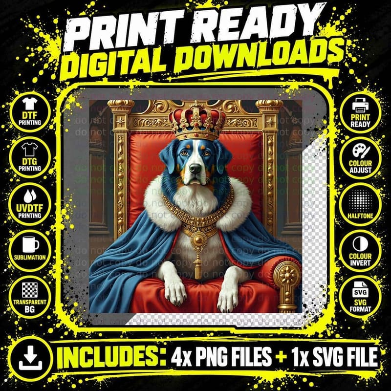 Royal Blue Healer Medieval Tapestry T-Shirt Png SVG Digital Bundle
