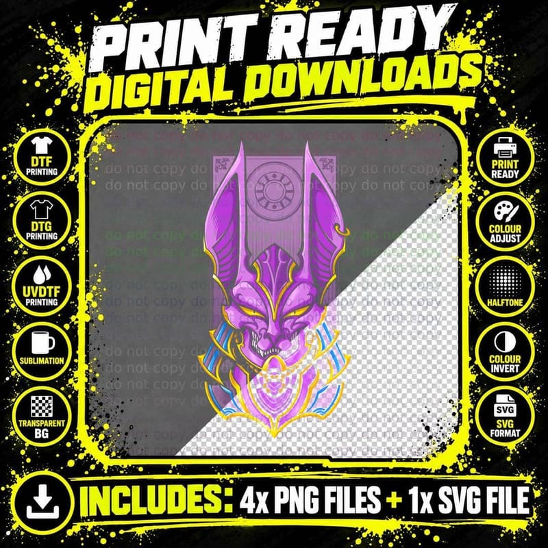 Samurai Head T-Shirt, Fantasy Warrior Design Png SVG Digital Bundle