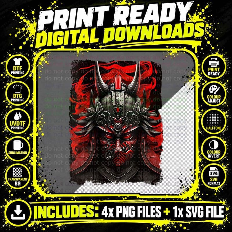 Samurai Japan Culture T-Shirt Png SVG Digital Bundle