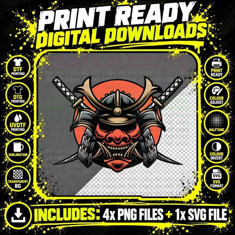 Samurai Japanese Culture Bushido Code Samurai Warrior Png SVG Digital Bundle