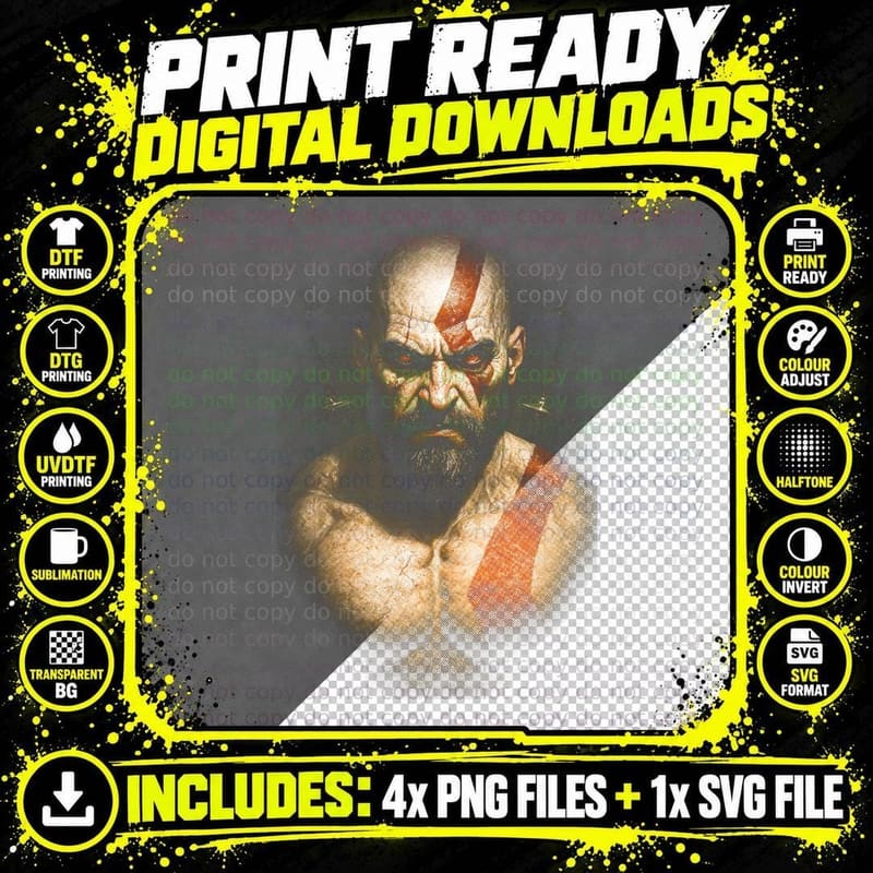 Spartan Fury Unleashed T-Shirt, Ancient Warrior Print Png SVG Digital Bundle