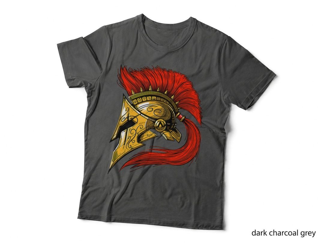 Spartan Warrior Helmet Ancient Greek Mythology Roman History T-Shirt