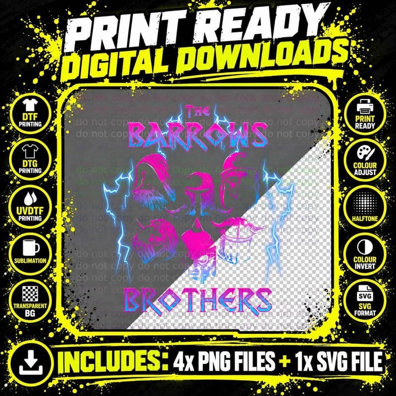 The Barrows Brothers T-Shirt, Viking Warrior Theme Png SVG Digital Bundle