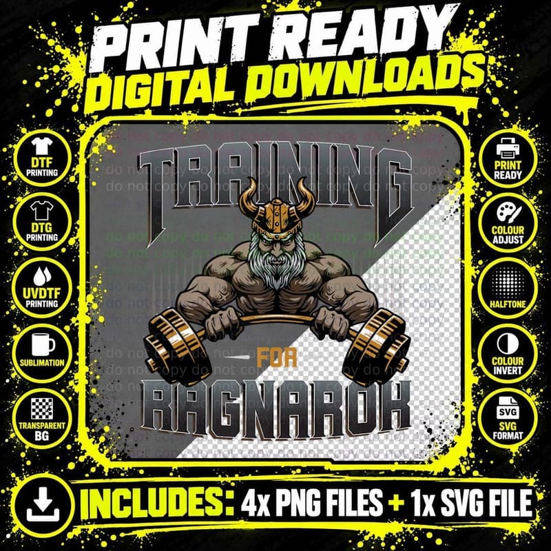 Viking Culture Design for Training Ragnarok, Gift Png SVG Digital Bundle