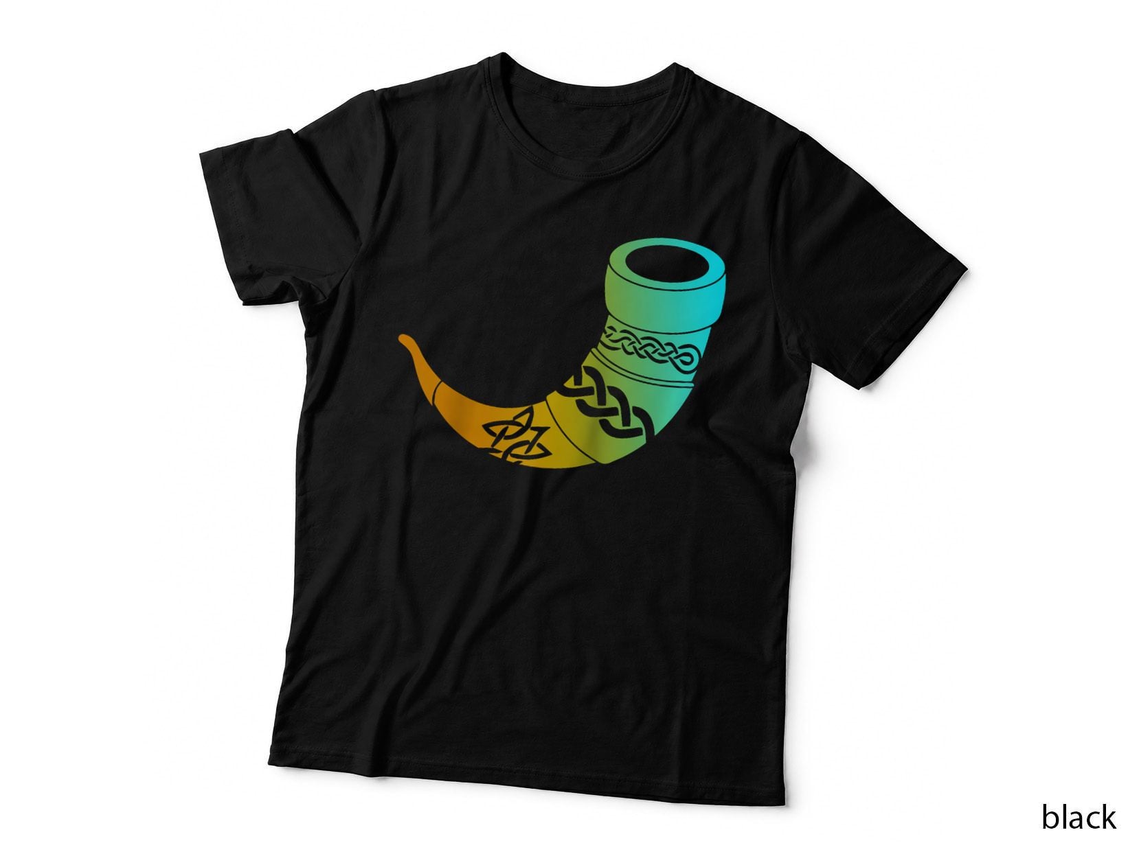 Viking Horn Viking Warrior Tattoo Norse Mythology Art T-Shirt