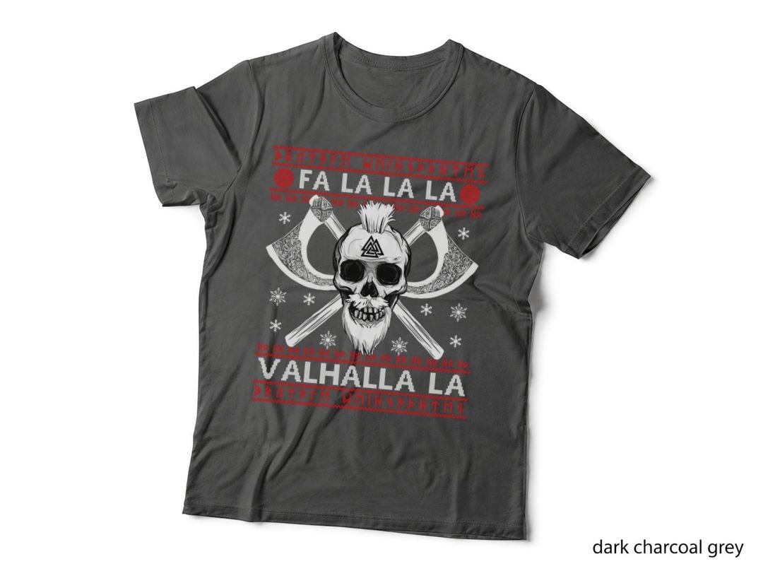 Viking Skull Sweatshirt, Valhalla Gothic, Nordic Viking Style T-Shirt