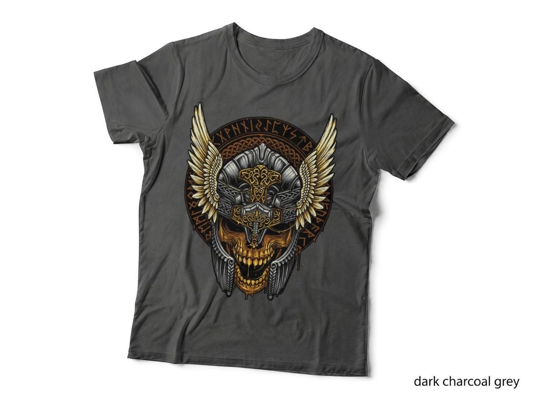 Viking Warrior Skull T-Shirt, Norse Mythology, Viking Culture