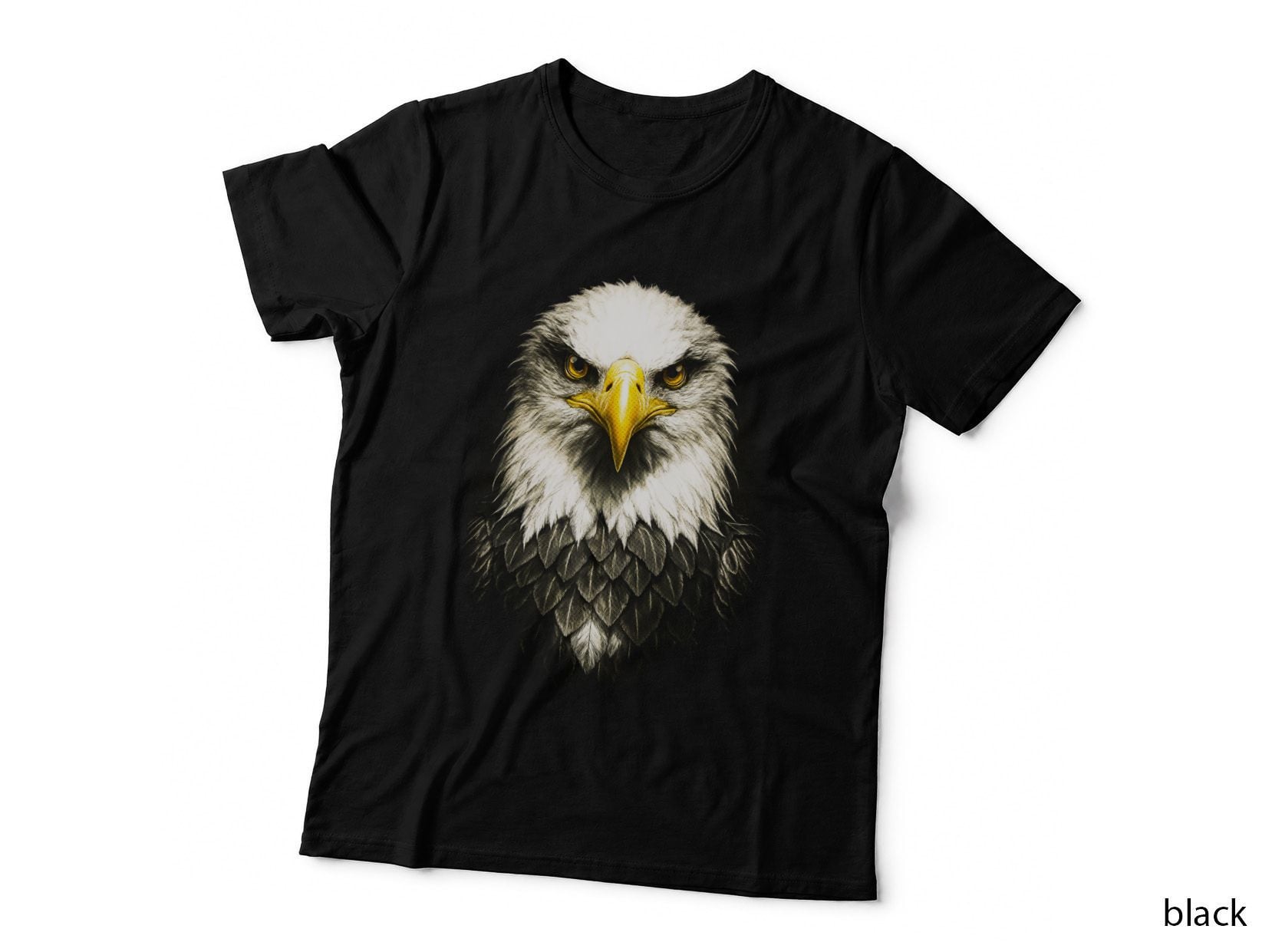 Bald Eagle T-Shirt, Halftone Eagle Portrait Graphic Tee, Patriot Bird Shirt