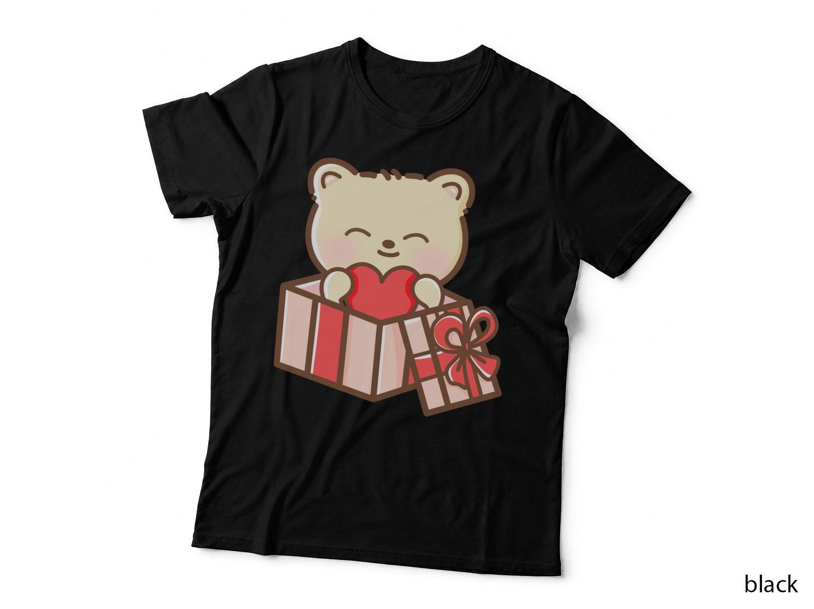 Bear Heart Holding Simple Love T-Shirt