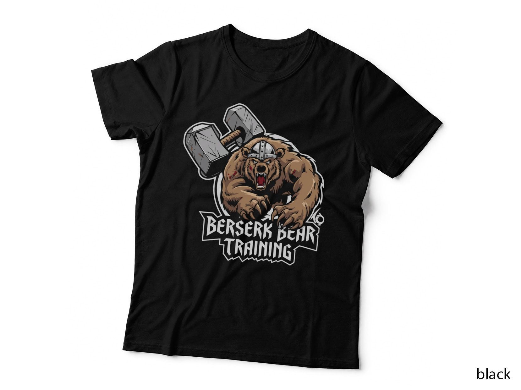 Berserk Bear Training Brown Grizzly Tribal Pattern Beast Strength T-Shirt