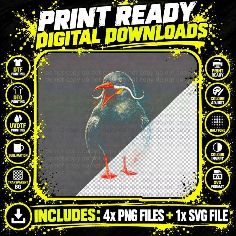 Blue Heron T-Shirt, Halftone Great Blue Heron Graphic Png SVG Digital Bundle