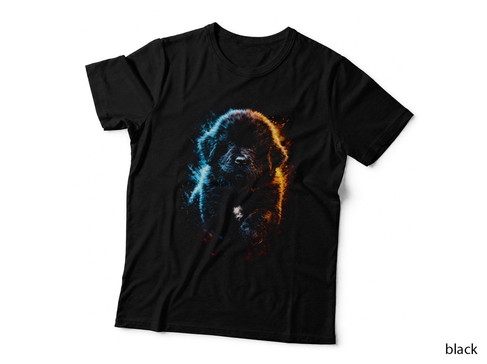 Border Collie T-Shirt, Halftone Split Color Collie Graphic Tee, Dog Mom Shirt