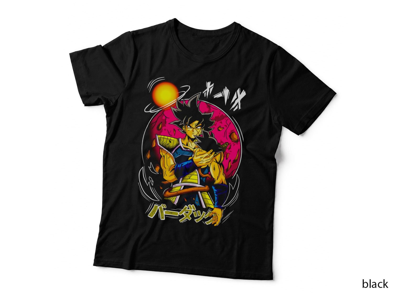Burning Character Japanese Text White Yellow Red Halftone Fire Energy T-Shirt