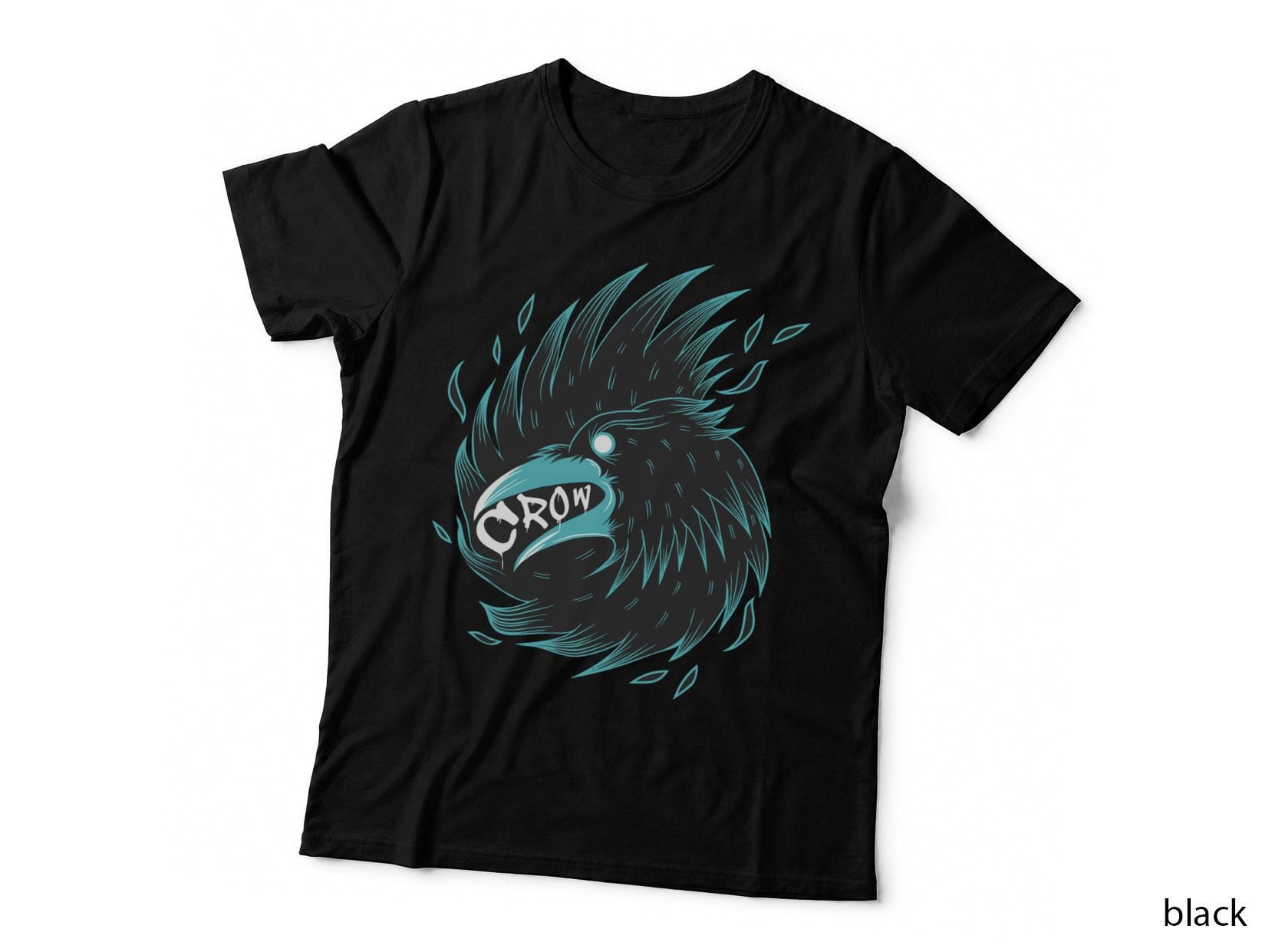 Crow Spirit Black Bird with Attitude Street Art Mystical T-Shirt