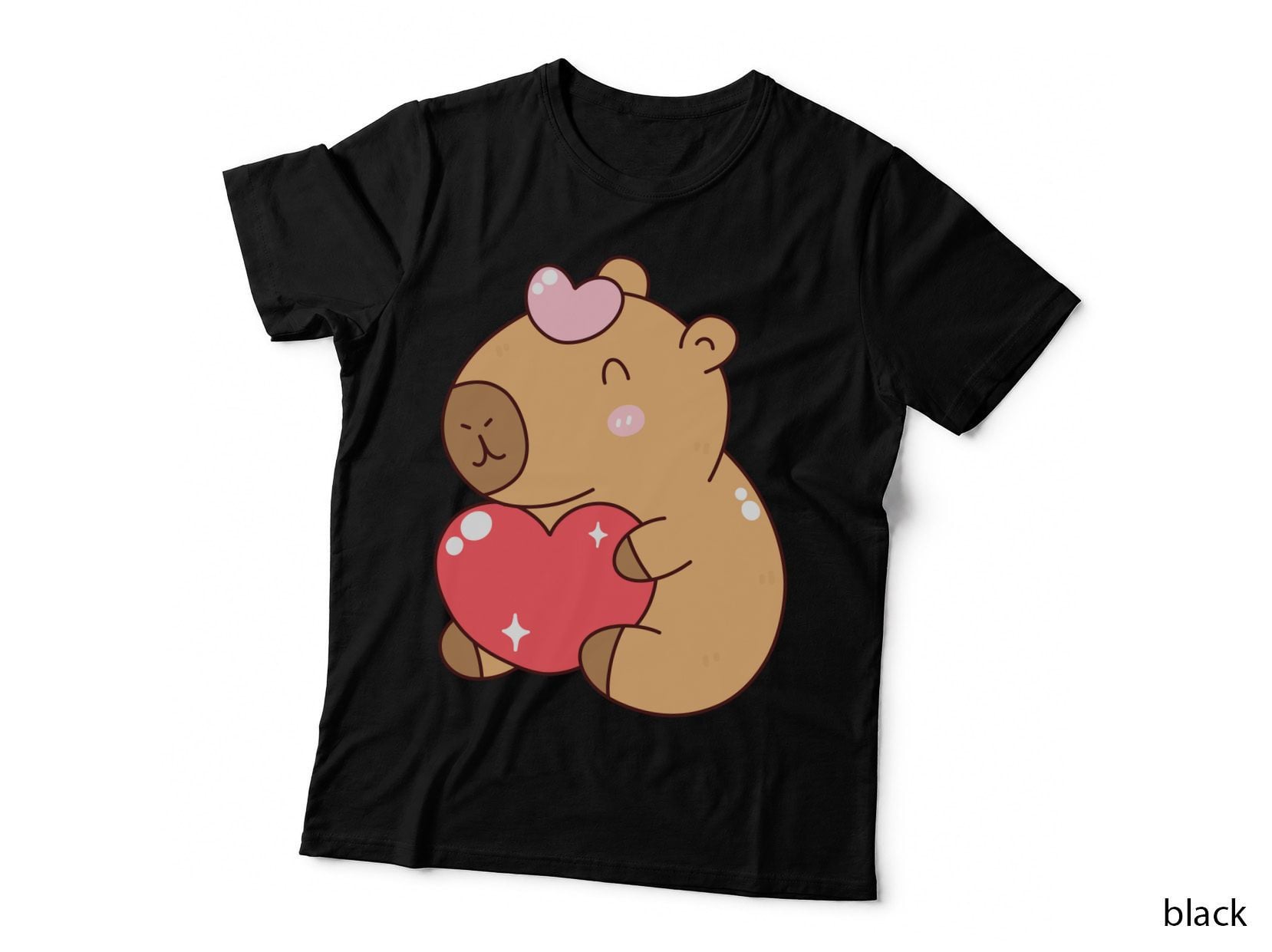 Cute Bear Holding Red Heart Love T-Shirt