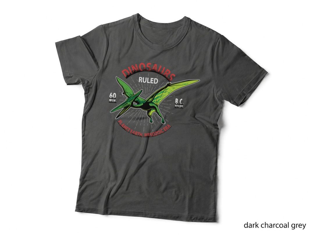 Dinosaurs Ruled 60 Min 80 B.c. Years Pterodactyl Dinosaur Extinct Green T-Shirt