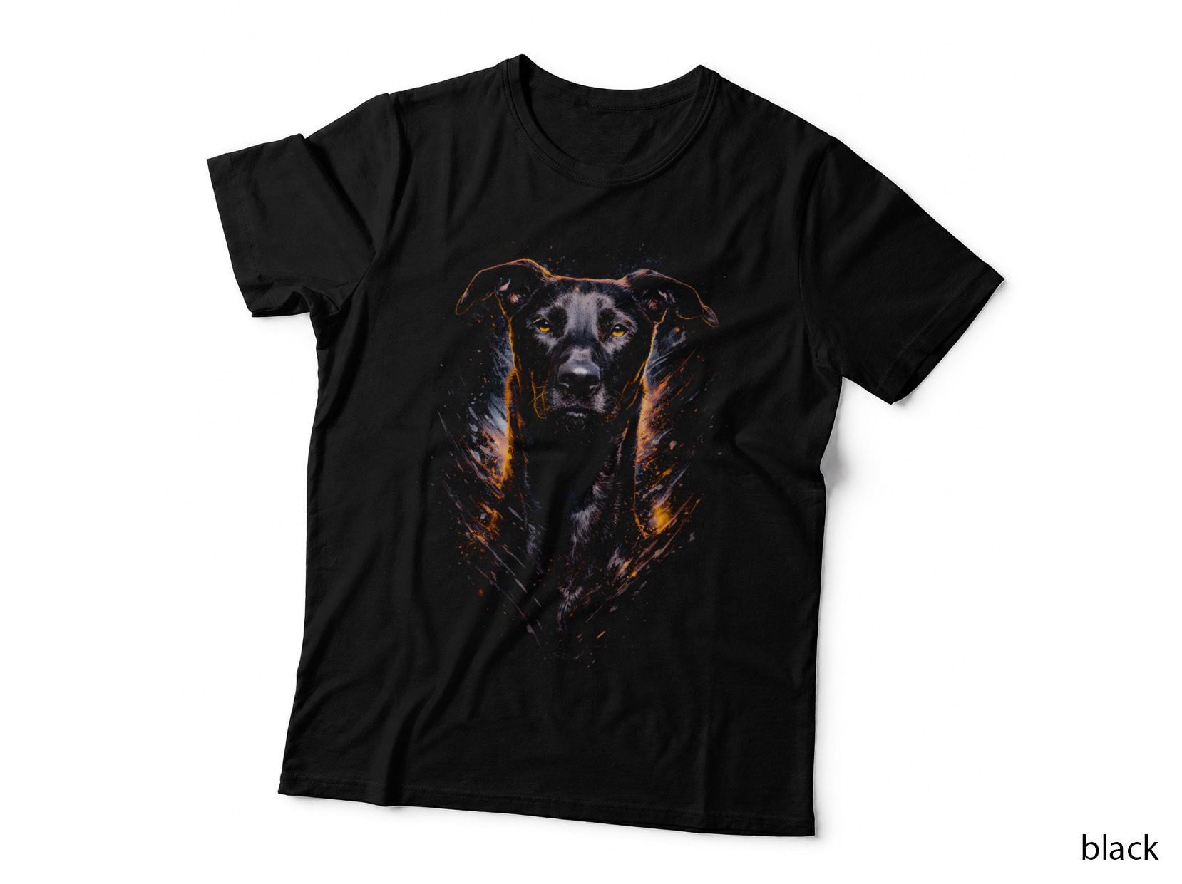 Doberman T-Shirt, Halftone Fire Energy Doberman Graphic Tee, Guard Dog Shirt