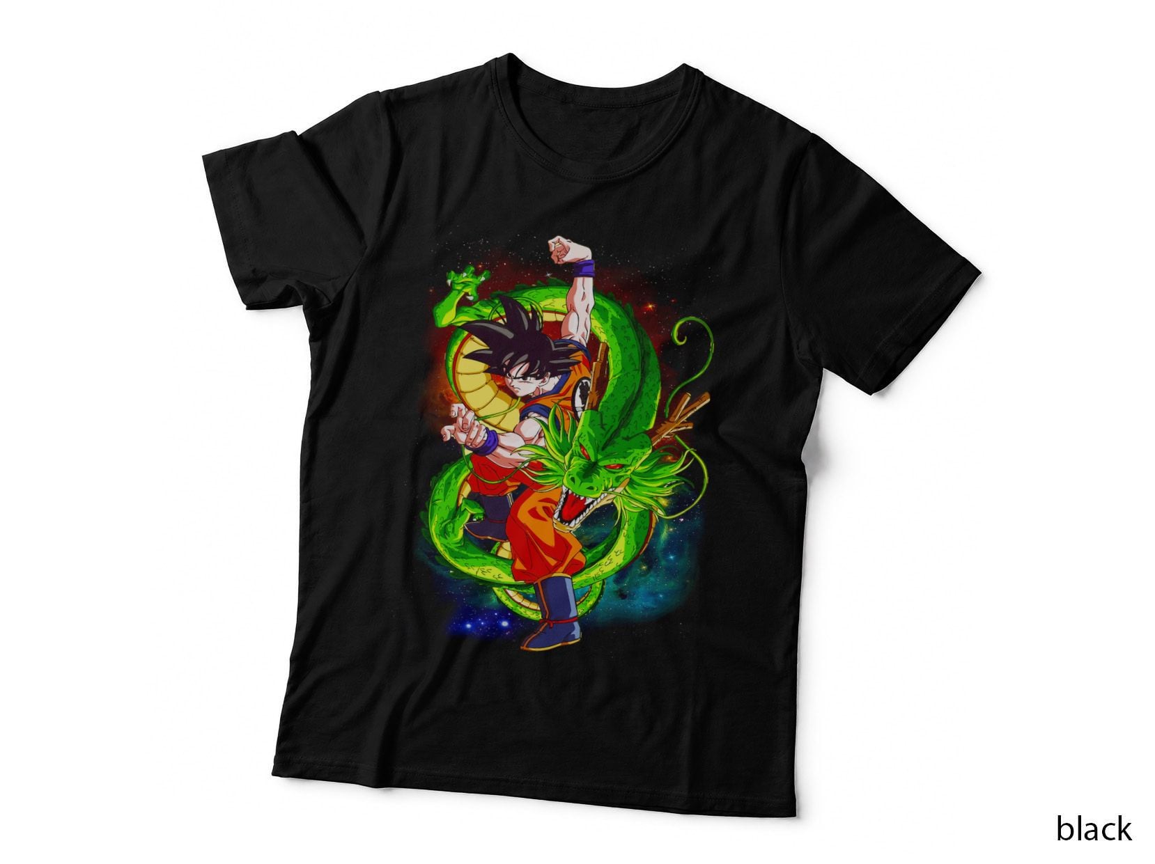 Dragon Snake Warrior Green Yellow Orange Halftone Mystical T-Shirt