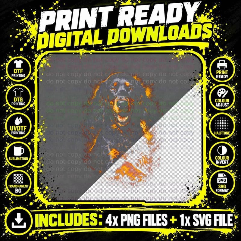 English Pointer T-Shirt, Halftone Fire Ice Pointer Png SVG Digital Bundle
