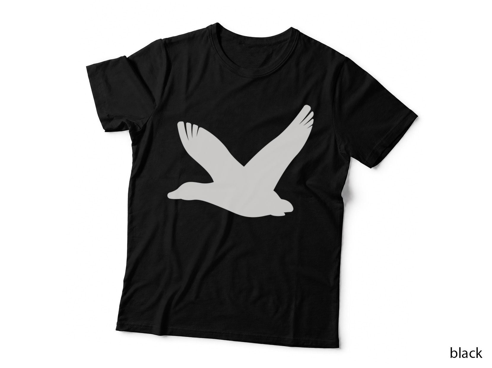 Flying Bird Silhouette T-Shirt, Trendy Graphic Tee, Funny Saying Shirt