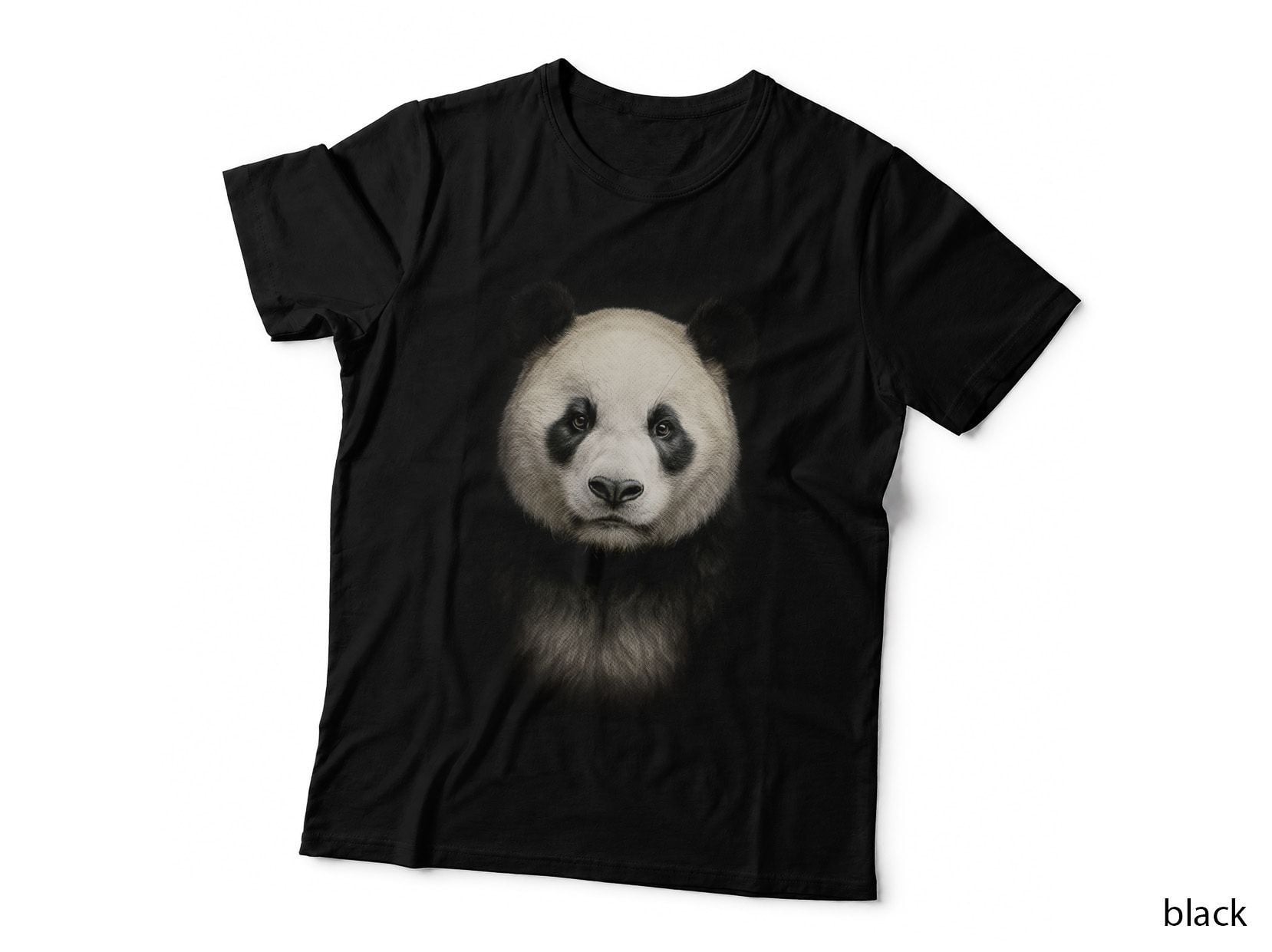 Giant Panda T-Shirt, Halftone Panda Portrait Graphic Tee, Cute Animal Shirt