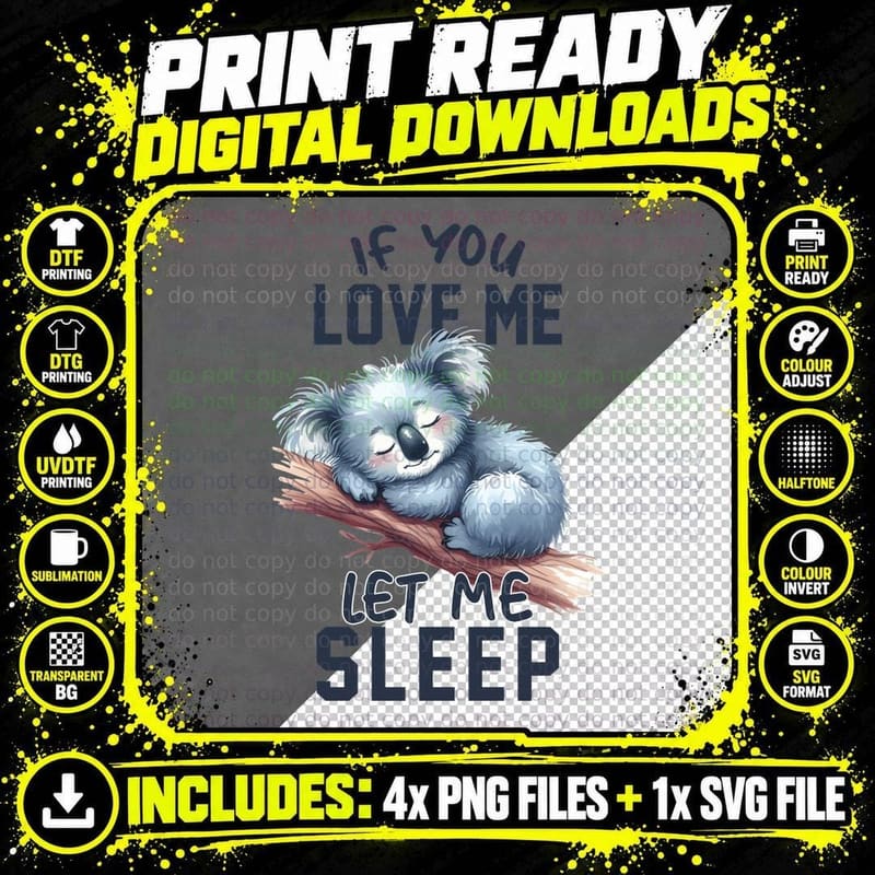If You Love Me Let Me Sleep Funny Cat T-Shirt Png SVG Digital Bundle