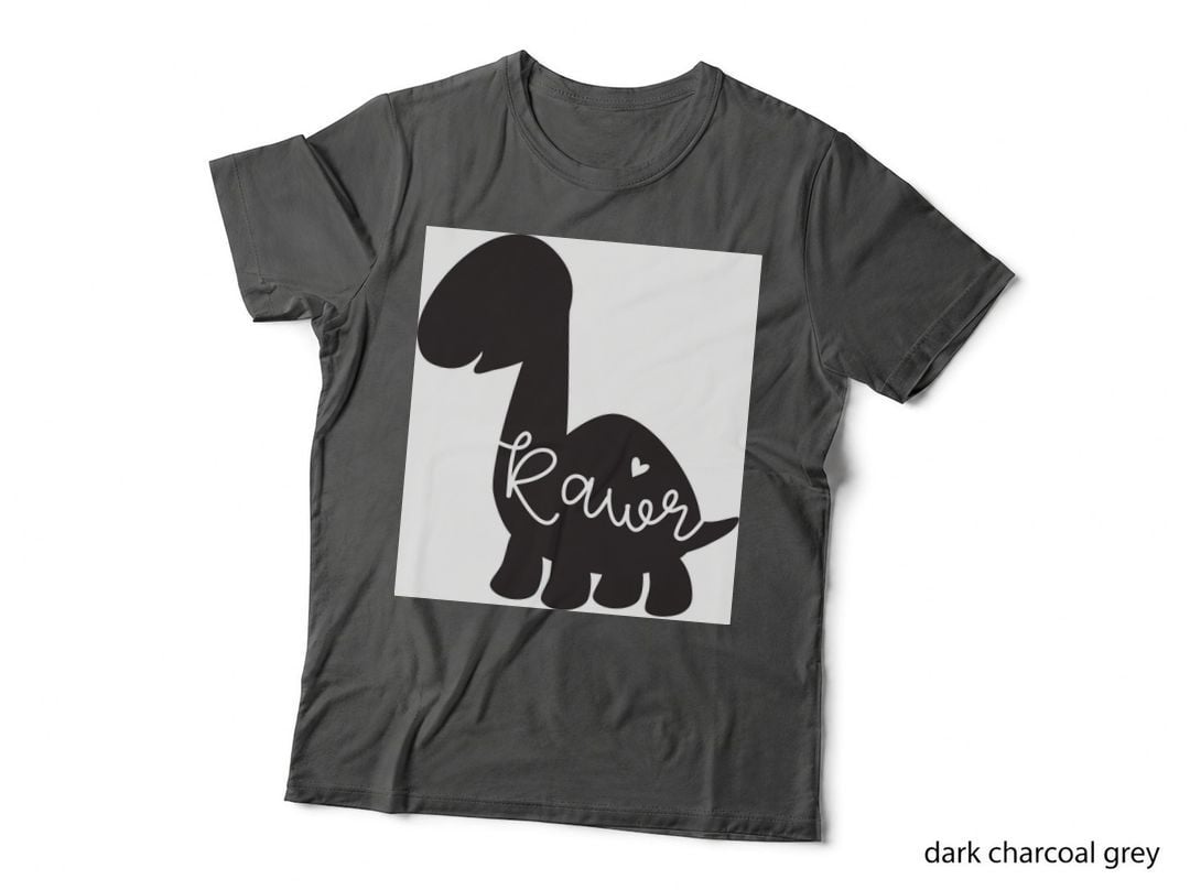 Kaior Baby T-Shirt, Black Dinosaur Silhouette Graphic Tee, Cute Baby Shirt