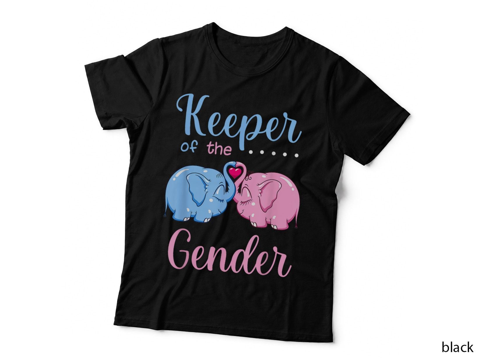 Keeper of the Gender Elephant in Blue and Pink - Party Idea T-Shirt